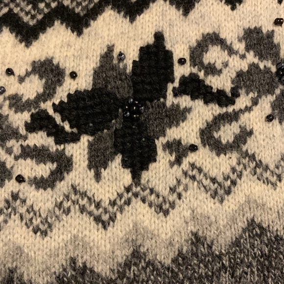 Eddie Bauers Women’s Crew-Neck Lambswool Long Sleeve Cardigan Cottage Core SZ L - Picture 4 of 12